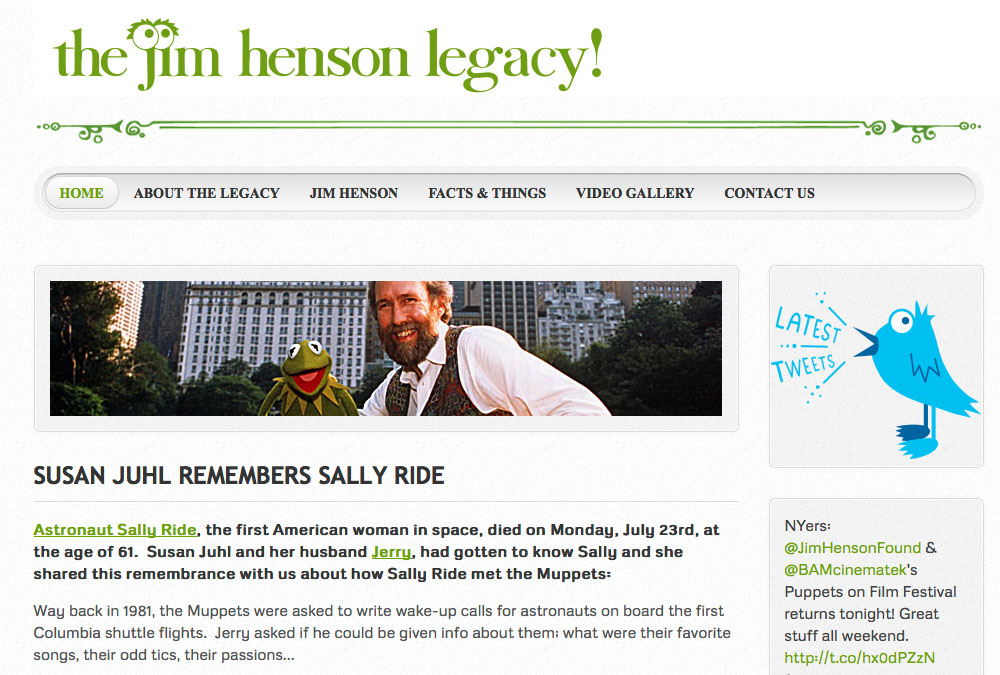 The Jim Henson Legacy — Website design · Art direction